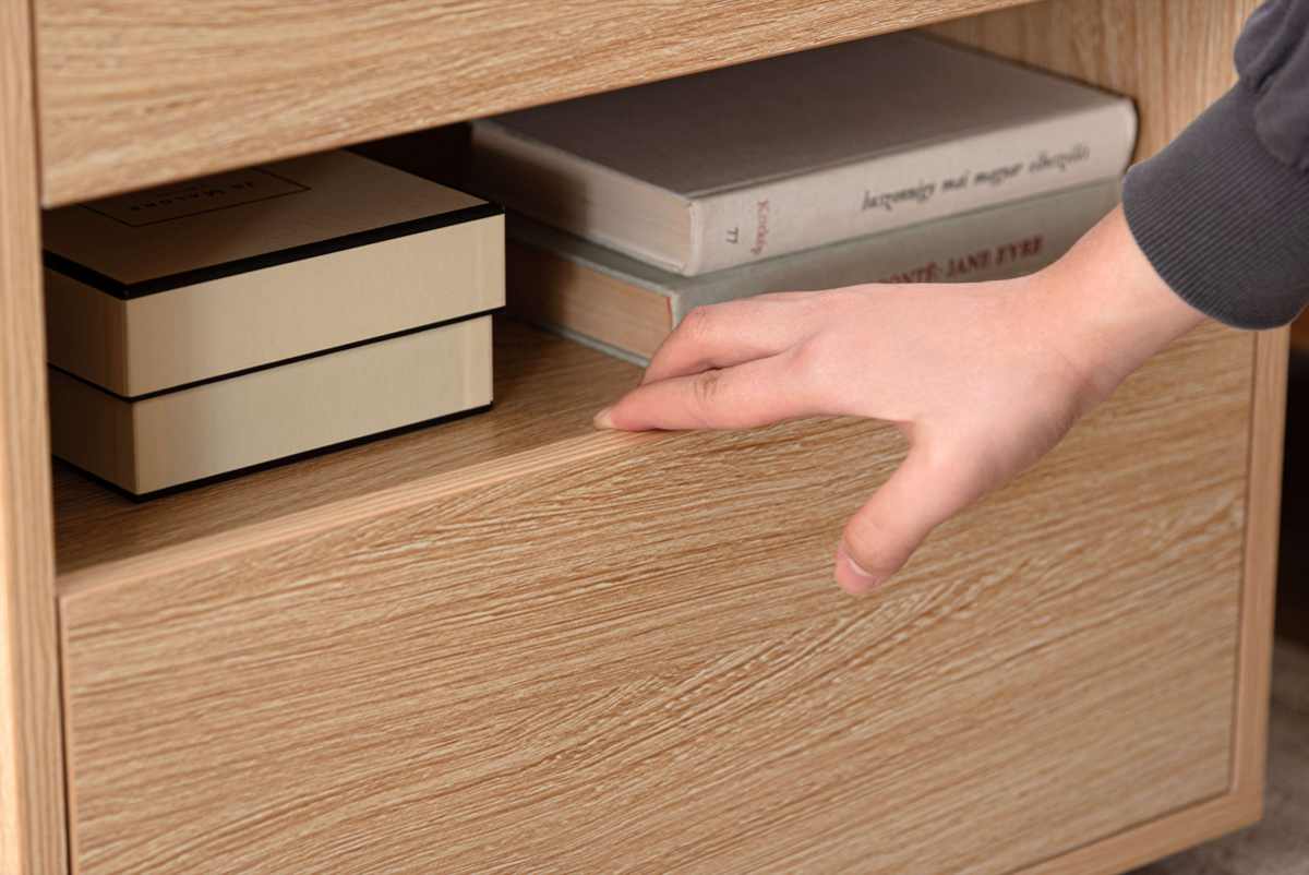 サイドチェスト 幅50cm 引き出し 2段 木目調 スライドレール ( チェスト サイドテーブル 引出し 収納 ナイトテーブル ベッドサイド ソファサイド ブラック ナチュラル ) 【ナチュラル】 ナチュラル