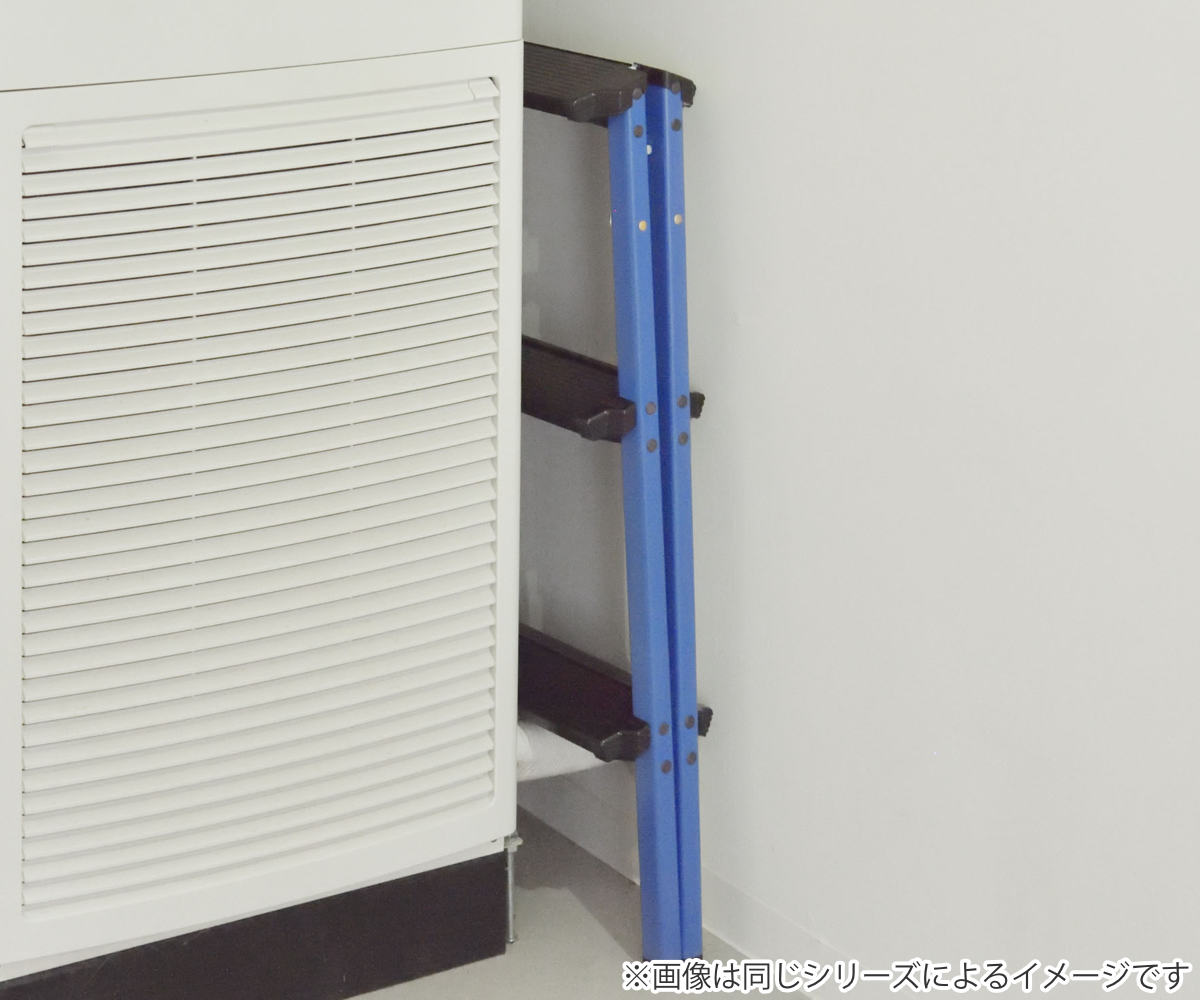 脚立 2段 ハイタイプ 踏み台 ステップスツール ( 折りたたみ アルミ 軽量 滑り止め ステップ 踏台 ステップ台 耐荷重100kg 完成品 アルミ脚立 軽い 洗車 DIY 掃除 折り畳み 腰掛け ) 【ブルー】 ブルー