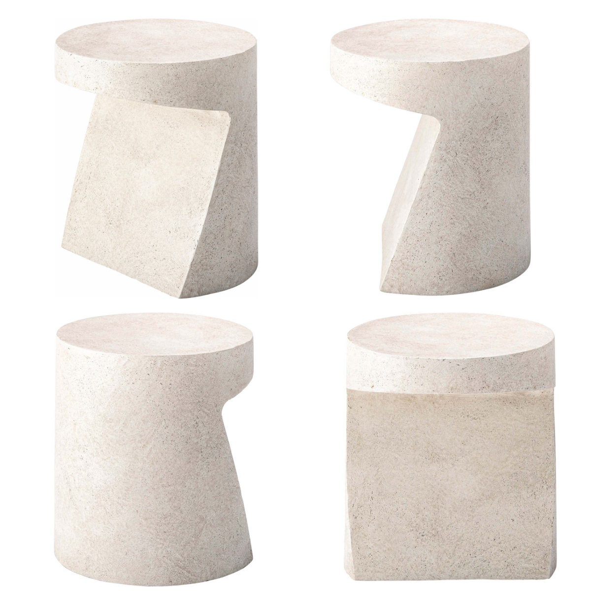 サイドテーブル 高さ46cm 円形 FORMA 軽量 完成品 ( ミニテーブル テーブル ソファサイド ベッドサイド 丸テーブル オブジェ ナイトテーブル コーヒーテーブル ベッドテーブル 玄関 ディスプレイ 飾り台 ) 【グレー】 グレー