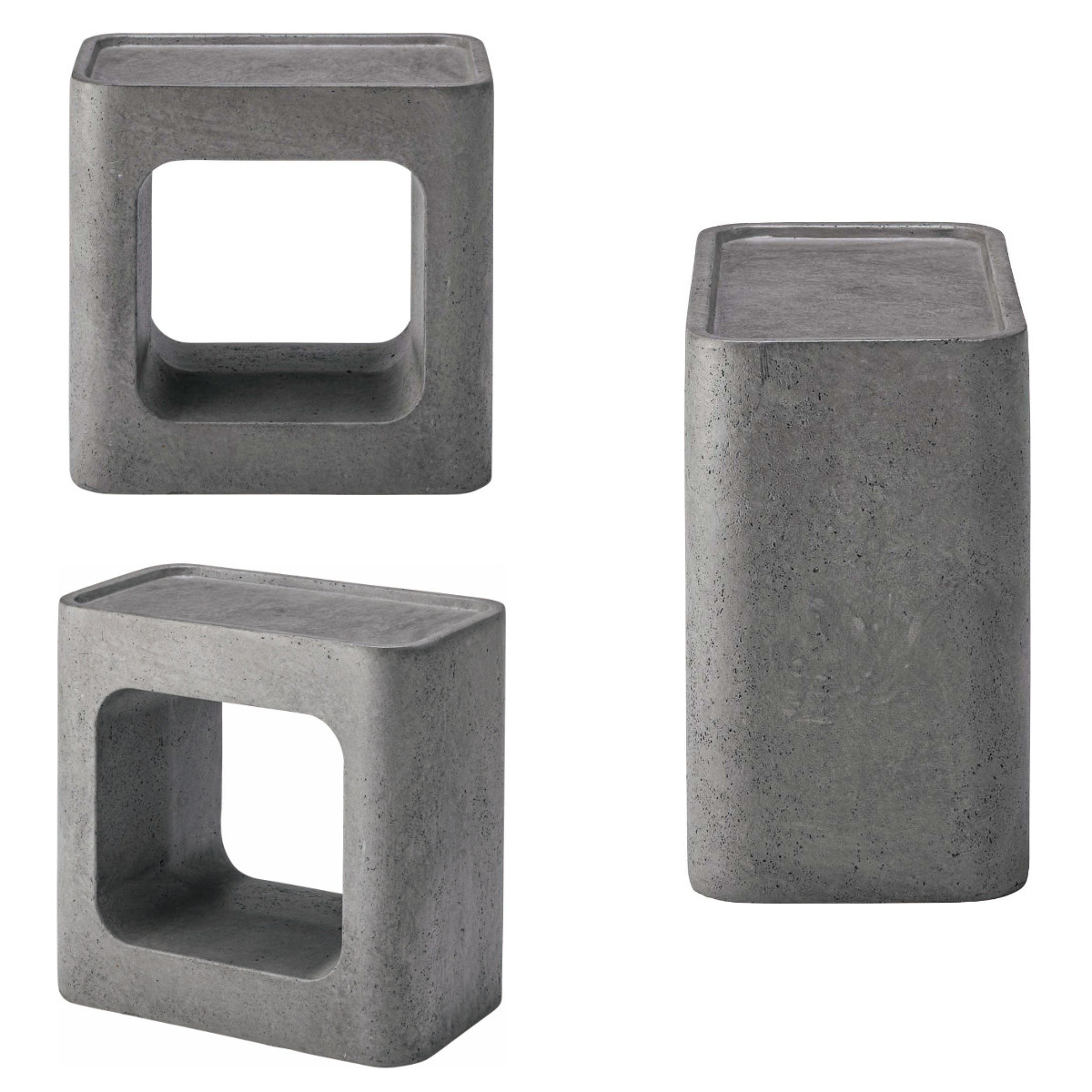 サイドテーブル 高さ41cm 棚付き FORMA 完成品 ( ミニテーブル テーブル ソファサイド ベッドサイド 四角 オブジェ オープン収納 ナイトテーブル コーヒーテーブル ベッドテーブル 玄関 ディスプレイ 飾り台 ) 【グレー】 グレー