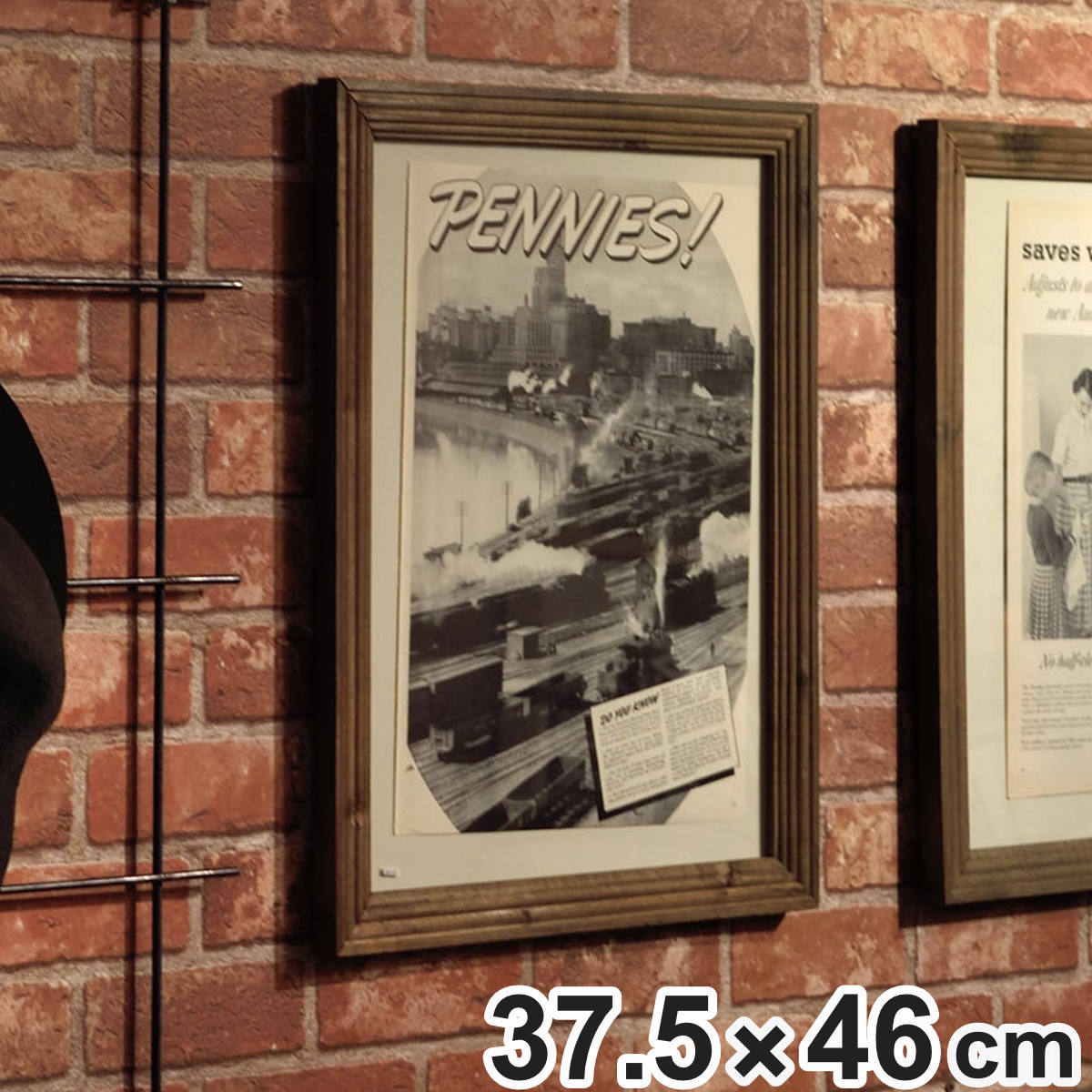 アートパネル アメリカン 海外風 おしゃれ 37.5×46cm アートボード （ ポスター アートフレーム アートポスター 額付き フレーム付き レトロ ヴィンテージ LIFE誌 インテリア 額入り 壁掛け LIFE 一点物 天然木 ）