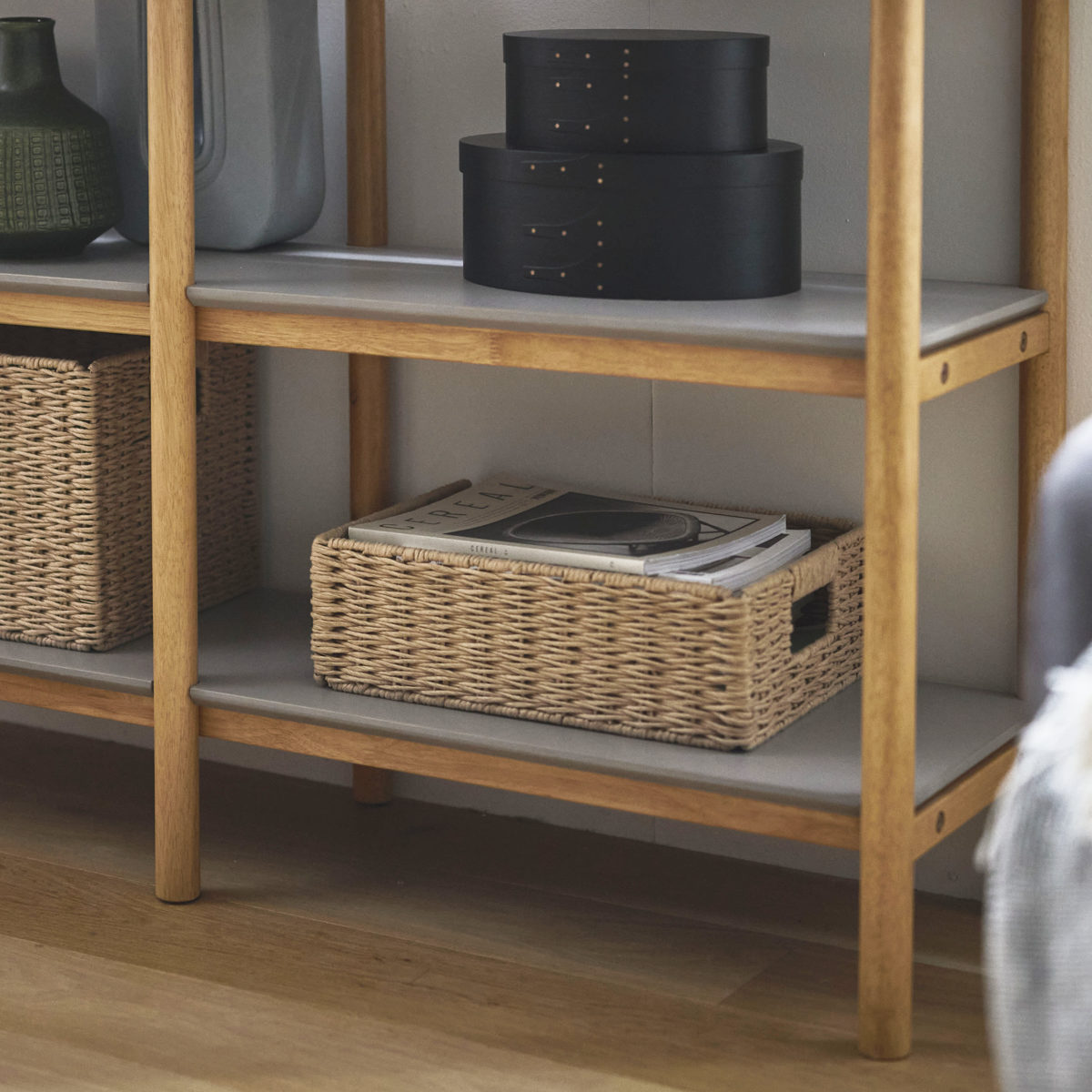 かご S ペーパーコード バスケット 幅37×奥行26×高さ24cm ( 収納 収納ケース 収納ボックス ペーパーバスケット 収納バスケット カゴ 籠 収納かご 紙 紙製 小物収納 小物ケース 入れ物 自然素材 ハンドメイド )