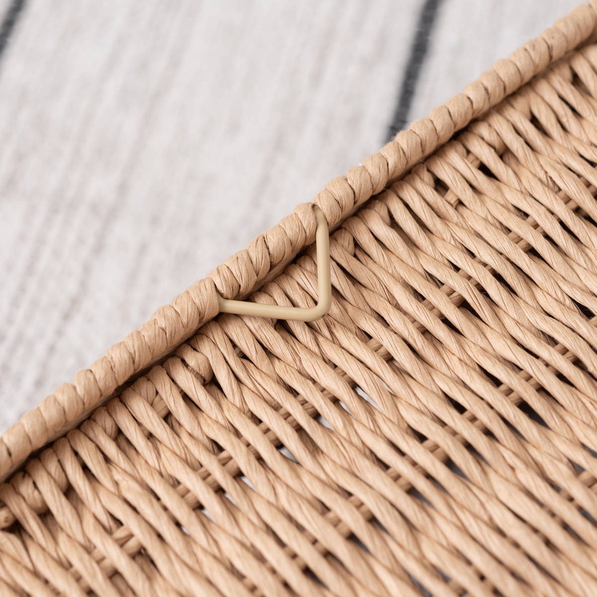 かご S ペーパーコード バスケット 幅37×奥行26×高さ24cm ( 収納 収納ケース 収納ボックス ペーパーバスケット 収納バスケット カゴ 籠 収納かご 紙 紙製 小物収納 小物ケース 入れ物 自然素材 ハンドメイド )