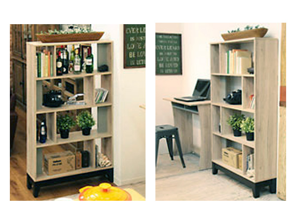 Lohaco オープンラック シェルフ モダンデザイン チェスター 幅80cm ディスプレイラック 収納棚 見せる収納 おしゃれ 木目 くすみ デザインラック ヴィンテージ風 アイアン アンティーク スチール 陳列棚 ディスプレイワゴン リビングート ロハコ店