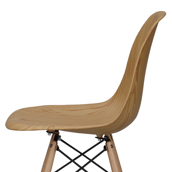 ダイニングチェア 2脚セット イームズチェア 木目調 座面高45cm ( 椅子 イス いす チェア チェアー デスクチェア パソコンチェア ダイニングチェアー パーソナルチェアー オフィスチェア 食卓椅子 リビングチェア ) 【オーク】 オーク