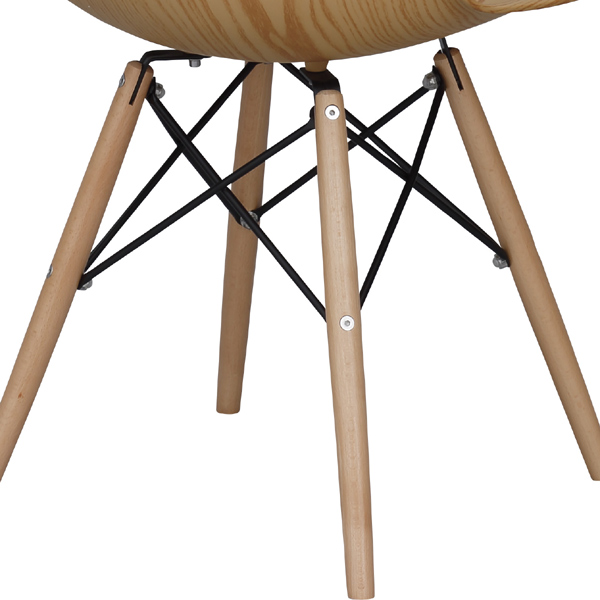 ダイニングチェア 2脚セット イームズチェア 木目調 座面高45cm ( 椅子 イス いす チェア チェアー デスクチェア パソコンチェア ダイニングチェアー パーソナルチェアー オフィスチェア 食卓椅子 リビングチェア ) 【オーク】 オーク