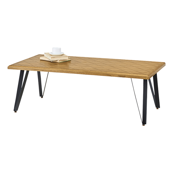 ローテーブル センターテーブル 天然木 アジアン風 チェッカー組