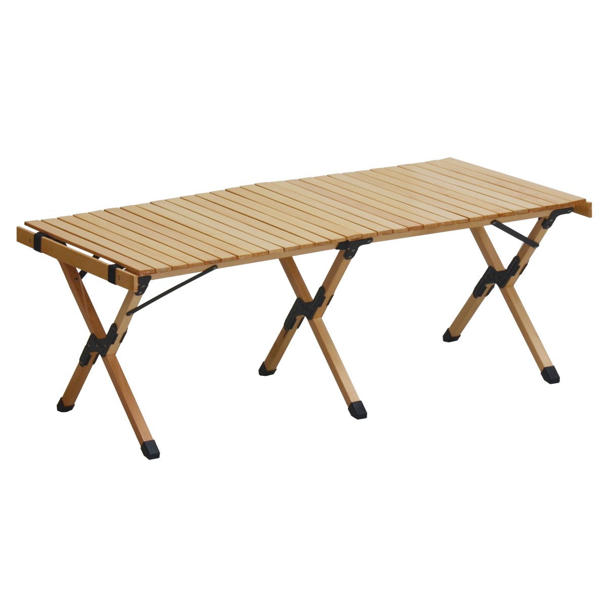 dショッピング |キャンプテーブル 折りたたみ 木製 幅120×奥行60×高さ