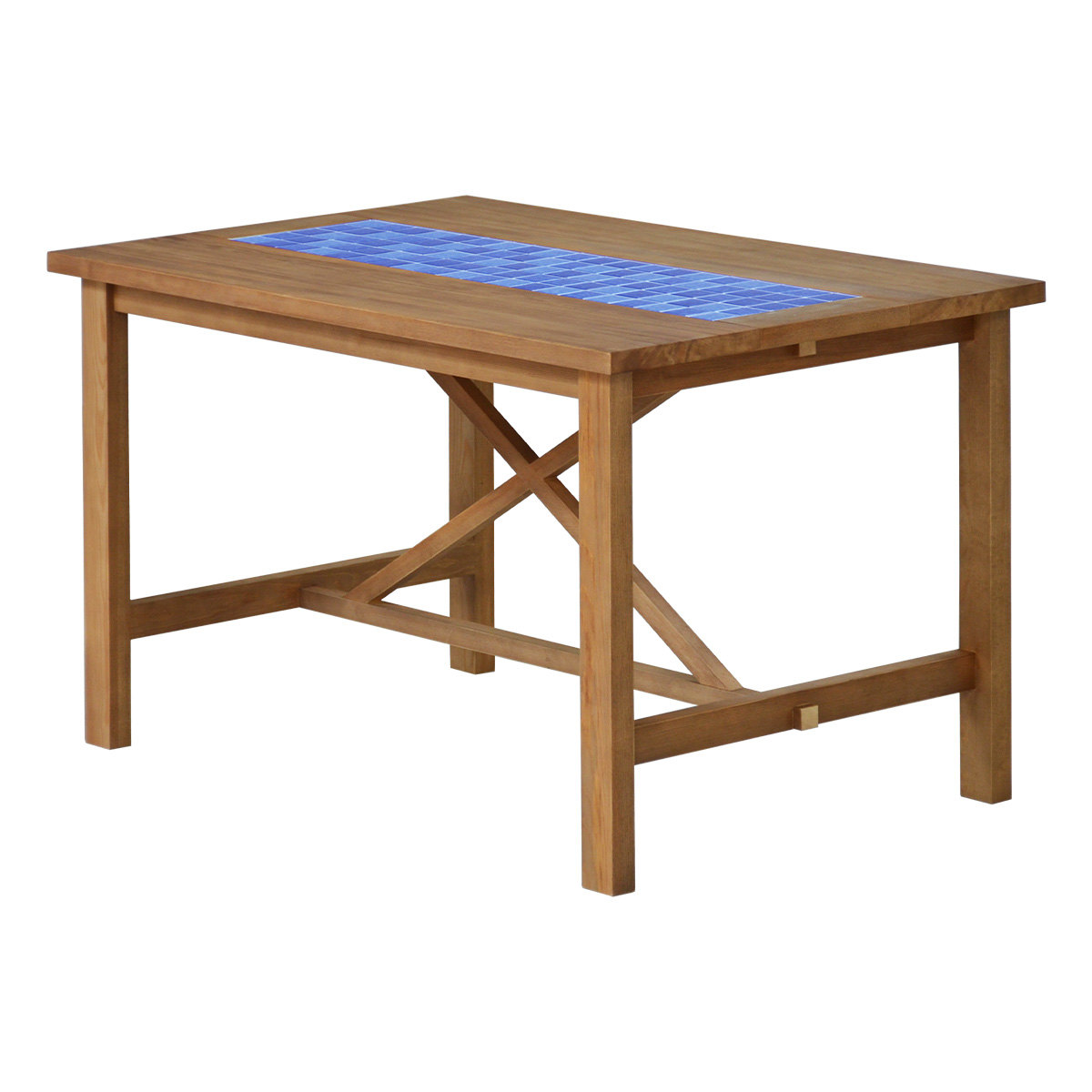 ダイニングテーブル 幅120cm PUDDLE タイル 天然木 （ 食卓 テーブル 4