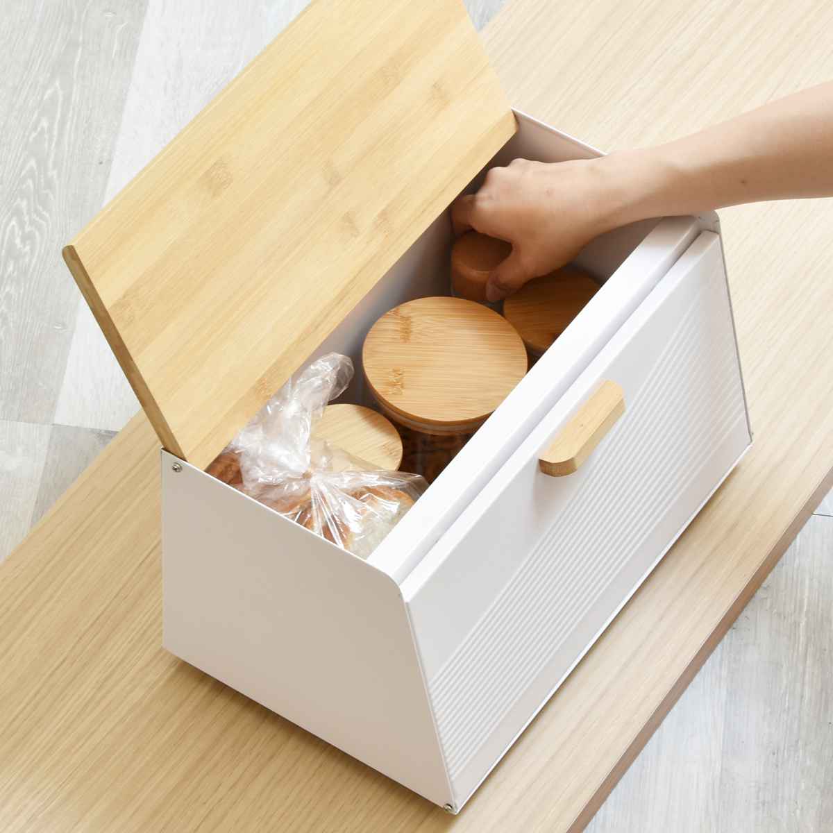 ブレッドケース イマン 木製 - キッチン収納・ラック