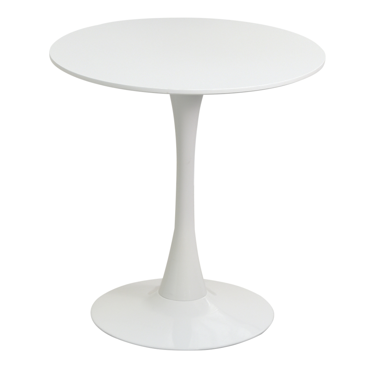 カフェテーブル 幅70cm 丸 ホワイト （ 丸テーブル ダイニングテーブル ...