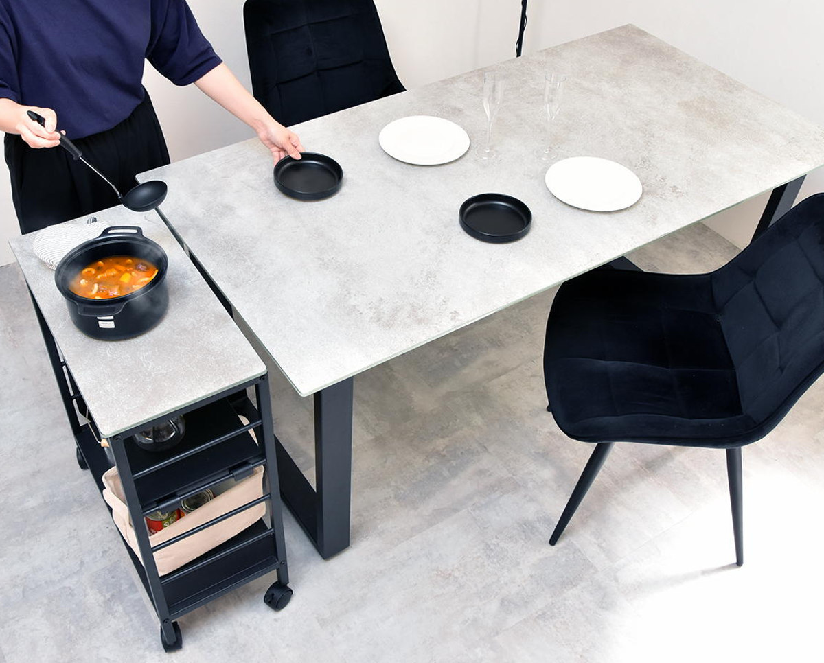 イタリア製象嵌キャスター付きキッチンワゴンサイドテーブル イタリア製象嵌キャスター付きキッチンワゴンサイドテーブル