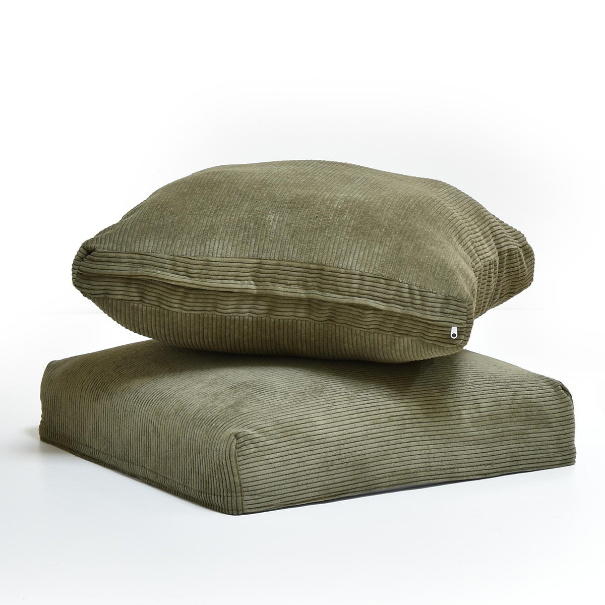 交換用替えカバー infinite専用 ソファ 背と座 クッションカバー ( カバーリング 洗い替え 布 専用カバー 1人掛けソファ L字角ソファ 肘置きソファ 背クッション 座クッション カバー ファブリック キャンバス コーデュロイ ) 【キャンバスグリーン】 キャンバスグリーン