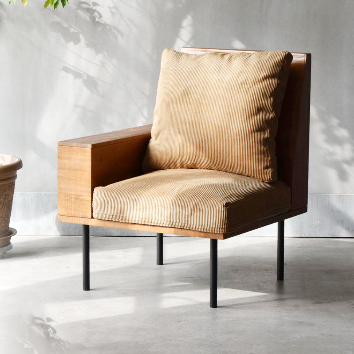 ソファ 1人掛け 収納庫肘置き 幅66cm 組み合わせ infinite ( ソファー 脚 取り外し チェア ローソファ コンパクト 木製 天然木 リビングソファ 肘掛け ファブリック カバー ダイニングソファ 連結 レイアウト おしゃれ 収納付き ) 【キャンバスグリーン】 キャンバスグリーン