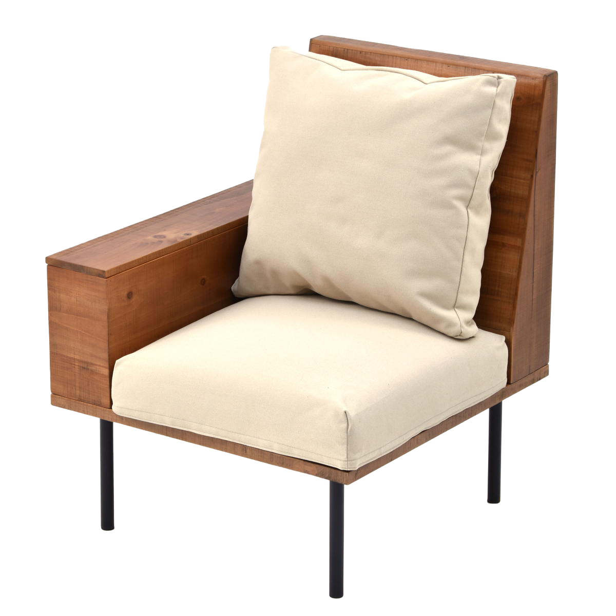 ソファ 1人掛け 収納庫肘置き 幅66cm 組み合わせ infinite ( ソファー 脚 取り外し チェア ローソファ コンパクト 木製 天然木 リビングソファ 肘掛け ファブリック カバー ダイニングソファ 連結 レイアウト おしゃれ 収納付き ) 【キャンバスグリーン】 キャンバスグリーン