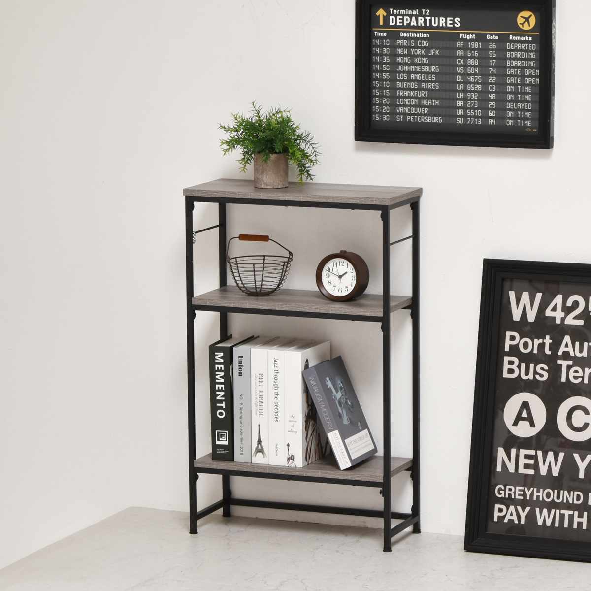 コンソールテーブル 幅50cm 収納棚付 Calm ( ラック 収納棚 飾り棚 玄関 収納 小物 ディスプレイ 棚 スリム 薄型 玄関収納 玄関ラック 高さ調節 本棚 リビング 廊下 トイレ 玄関テーブル 省スペース 奥行21cm オープンシェルフ ) 【ホワイト】 ホワイト