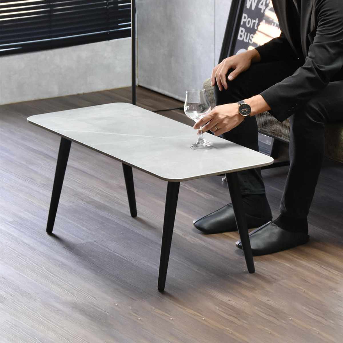 センターテーブル 幅90cm セラミック天板 LUCY ( テーブル リビング ローテーブル 長方形 天板 マット リビングテーブル コンパクト 熱に強い 傷に強い コーヒーテーブル おしゃれ 作業台 ワークスペース 奥行40cm ) 【ホワイト】 ホワイト