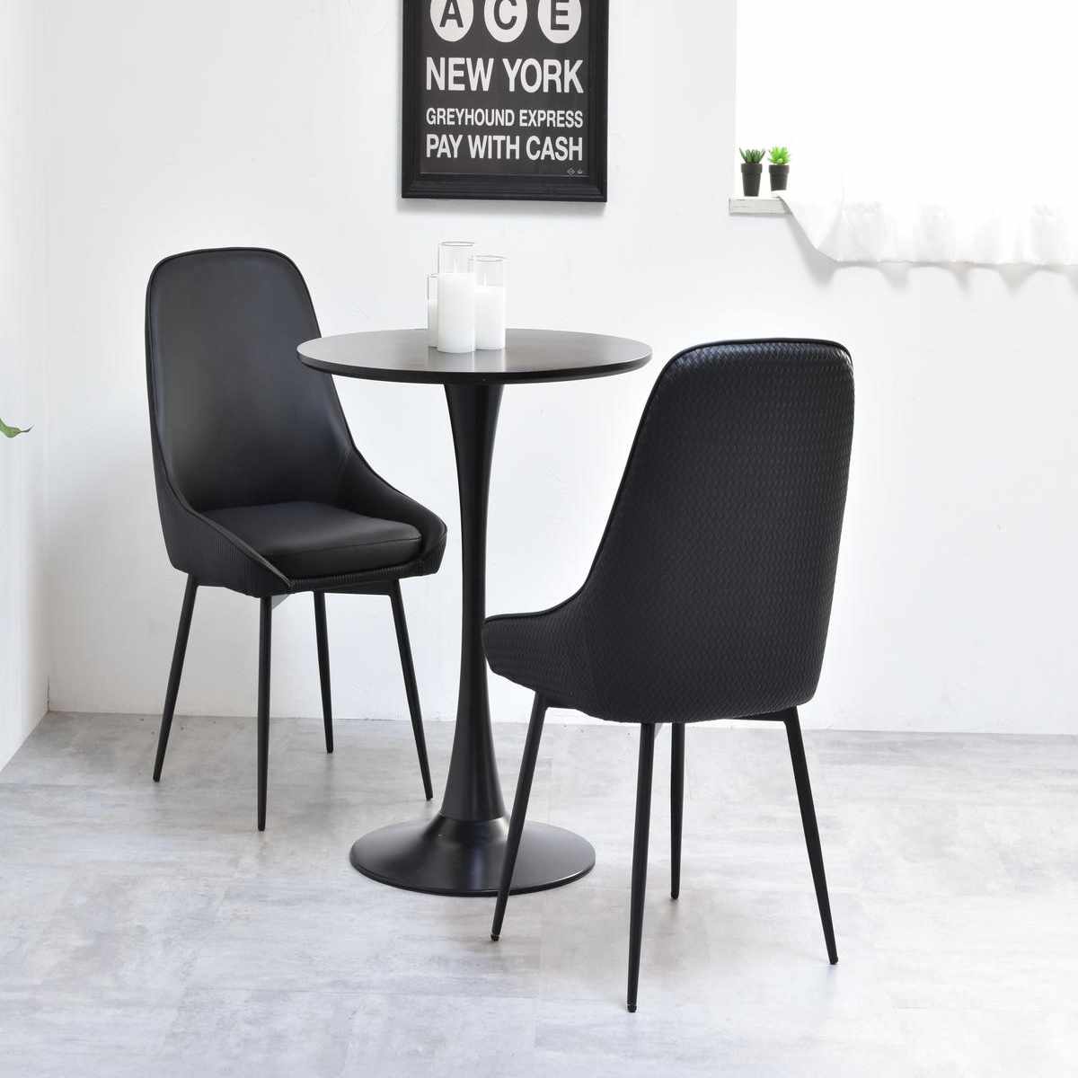 ダイニングチェア 同色2脚セット 回転式 座面高43cm Alterna ( 食卓椅子 チェア ダイニング イス 椅子 回転 レザー調 デスクチェア リビングチェア リビング おしゃれ ダイニングチェアー ワークチェア 書斎 カフェ レストラン ) 【スクエアブラウン】 スクエアブラウン