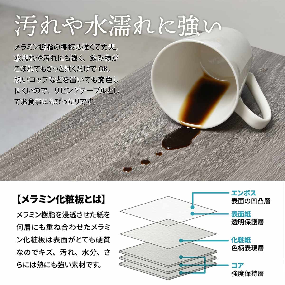 センターテーブル 幅80cm ガラス天板 収納棚付 Exie ( ローテーブル リビングテーブル 長方形 ガラステーブル 収納付き 奥行44.5cm ズレない天板 リビング おしゃれ 座卓 ディスプレイ カフェテーブル コーヒーテーブル 作業台 ) 【グレー】 グレー