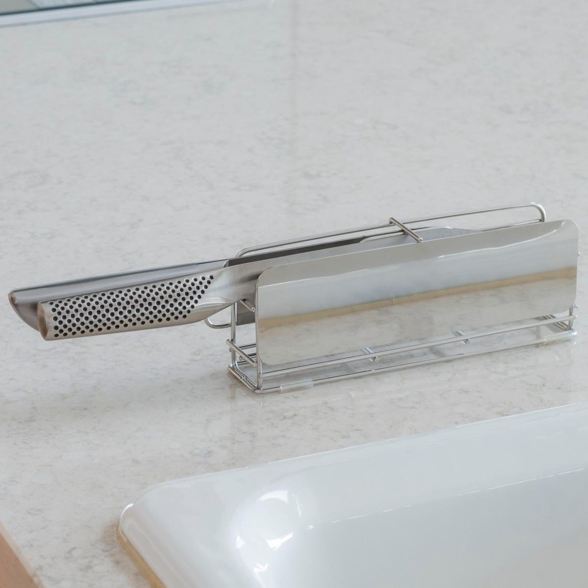 ビーワーススタイル すっきり暮らす 包丁スタンド ( 包丁差し 包丁ホルダー 包丁立て 日本製 ステンレス 食洗機対応 ほうちょう立て 横置き 燕三条産 オールステンレス 収納 包丁収納 ナイフスタンド カバー )