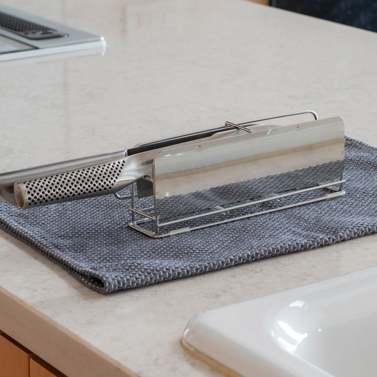 ビーワーススタイル すっきり暮らす 包丁スタンド ( 包丁差し 包丁ホルダー 包丁立て 日本製 ステンレス 食洗機対応 ほうちょう立て 横置き 燕三条産 オールステンレス 収納 包丁収納 ナイフスタンド カバー )