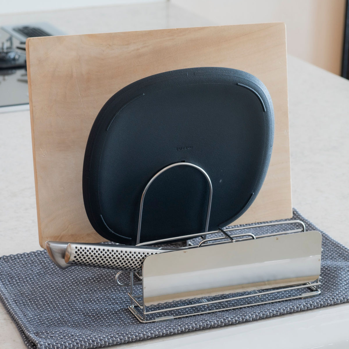 ビーワーススタイル すっきり暮らす 包丁スタンド ( 包丁差し 包丁ホルダー 包丁立て 日本製 ステンレス 食洗機対応 ほうちょう立て 横置き 燕三条産 オールステンレス 収納 包丁収納 ナイフスタンド カバー )