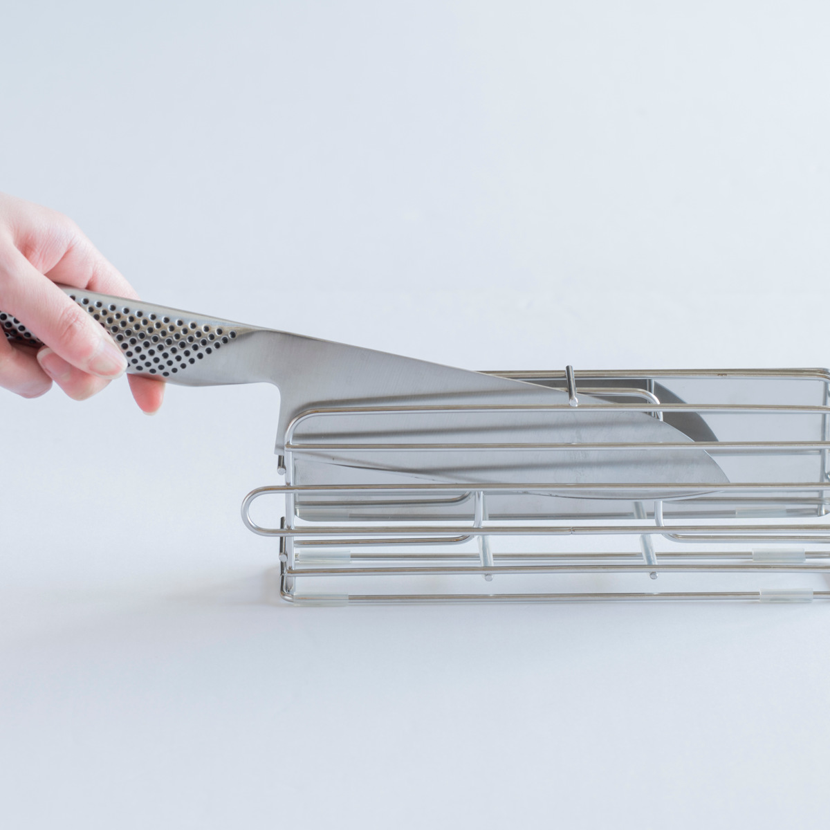 ビーワーススタイル すっきり暮らす 包丁スタンド ( 包丁差し 包丁ホルダー 包丁立て 日本製 ステンレス 食洗機対応 ほうちょう立て 横置き 燕三条産 オールステンレス 収納 包丁収納 ナイフスタンド カバー )