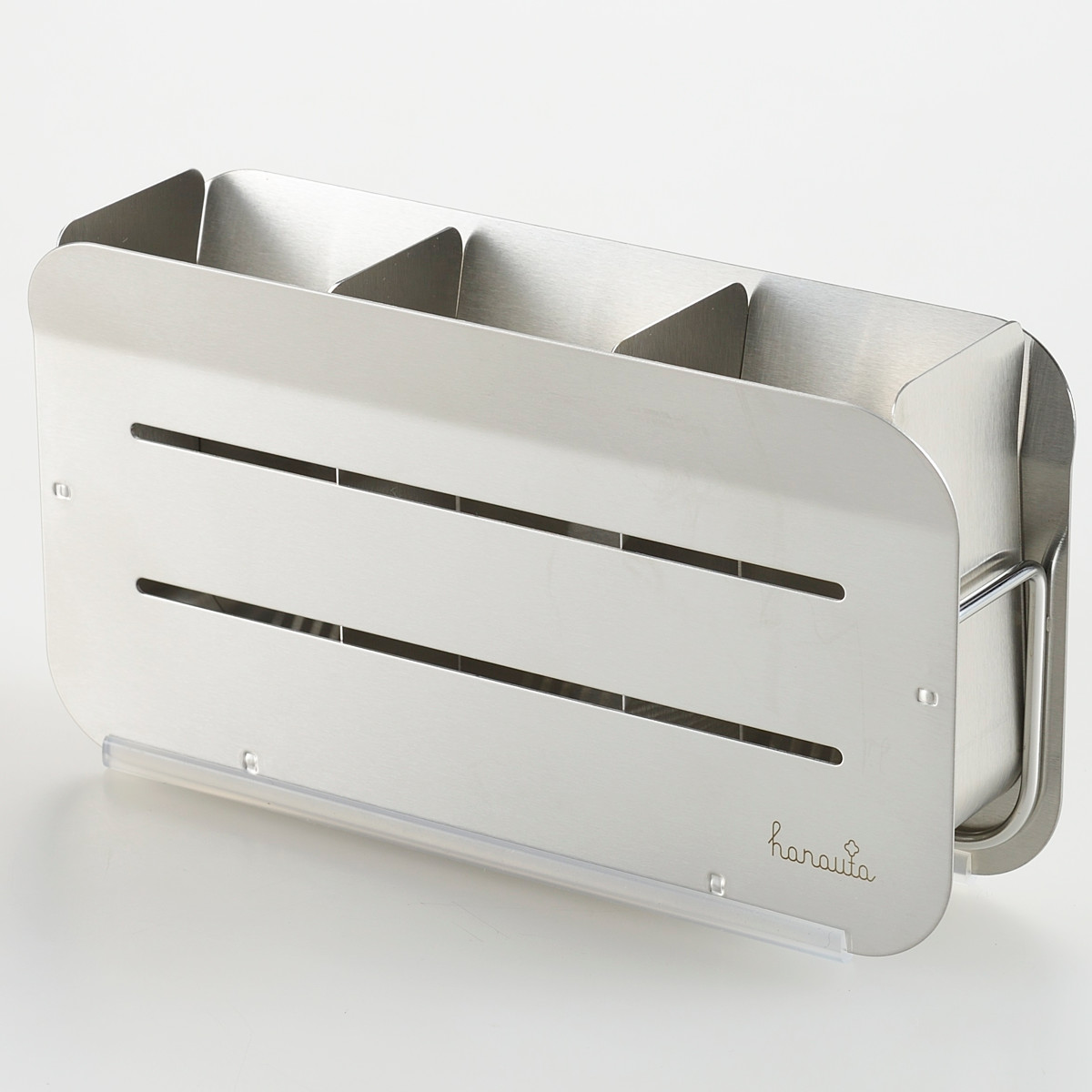 カトラリーポケット 水切りラック用 hanauta ハナウタ 箸立て シルバー ( 水切り 水切りラック ステンレス コンパクト カトラリー ポケット 仕切り 箸 キッチンツール 小物入れ 立てる 乾燥 収納 サビにくい )