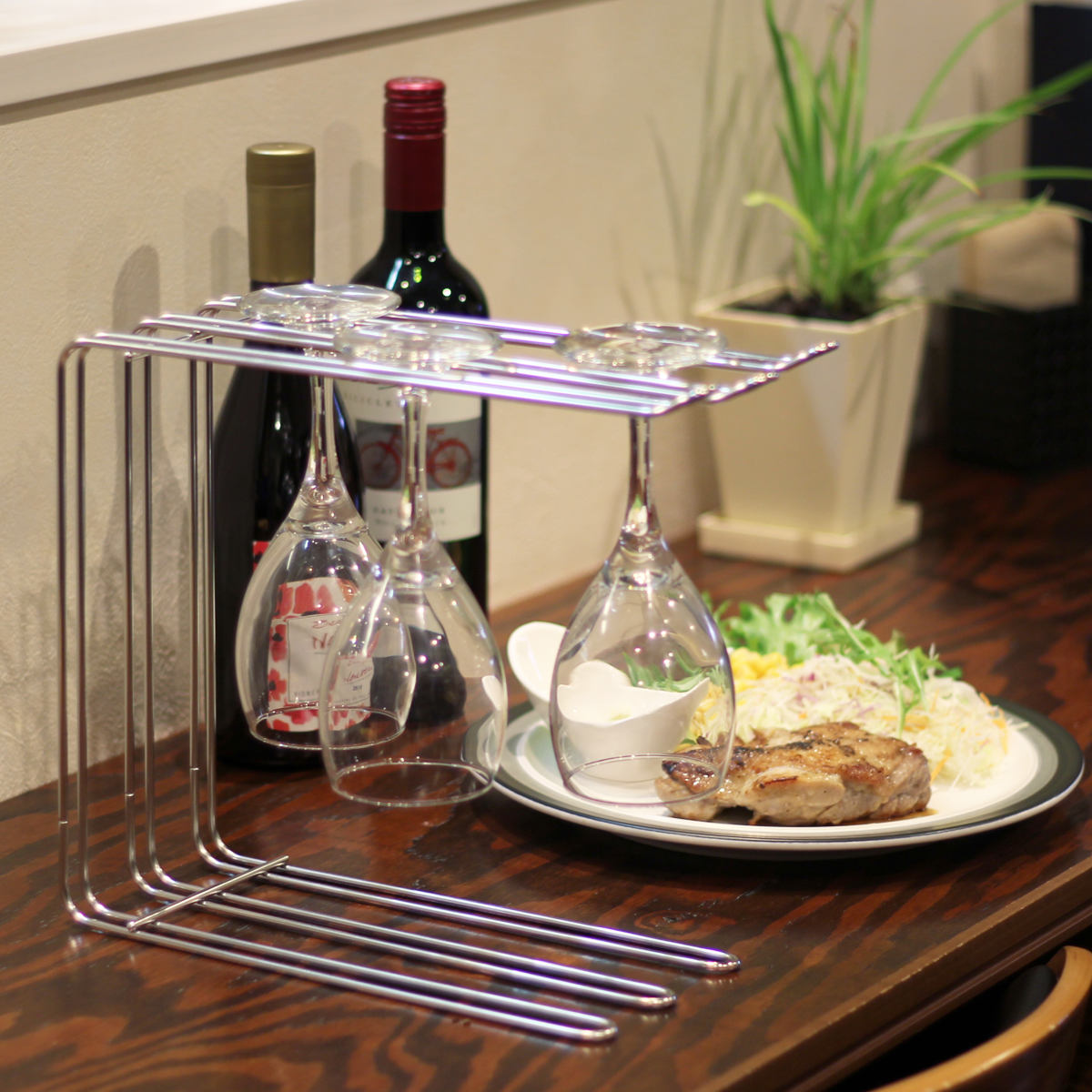 ふきん掛け キッチンハンガー hanauta ハナウタ シルバー ( 布巾掛け ふきんスタンド ステンレス 日本製 コの字型 置き型 ふきんハンガー 乾燥 干す まな板 俎板スタンド ボトルスタンド ペットボトル )