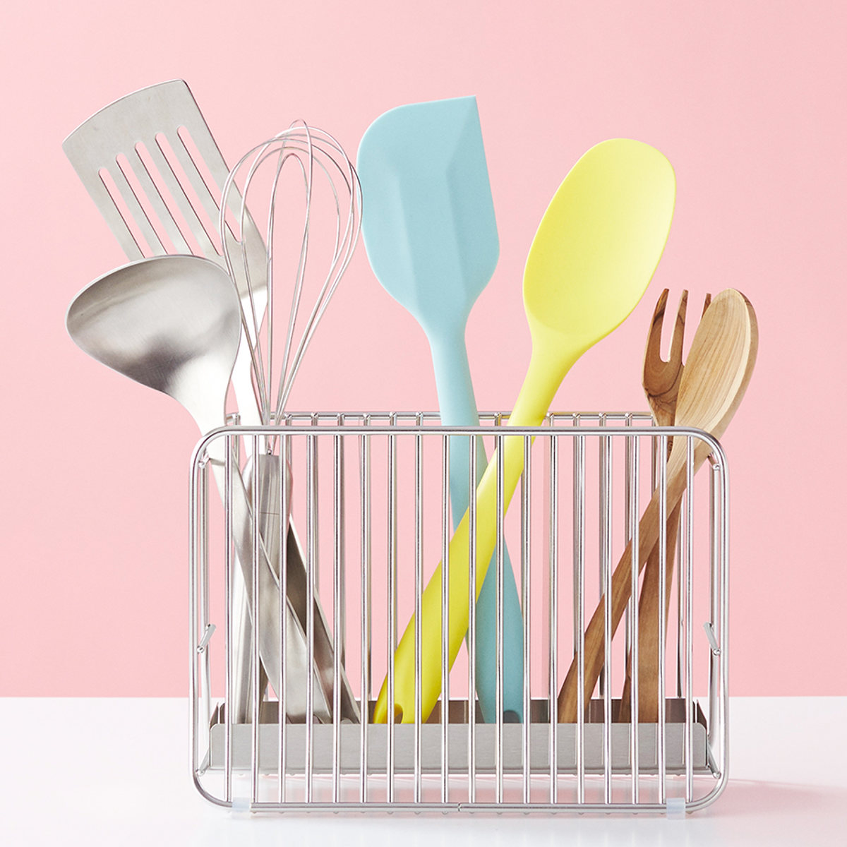 キッチン ツールスタンド L hanauta ハナウタ シルバー ( キッチンツールスタンド カトラリースタンド ステンレス 収納 キッチンツール立て 日本製 ラック 立てる キッチンツールホルダー サビにくい 丈夫 )