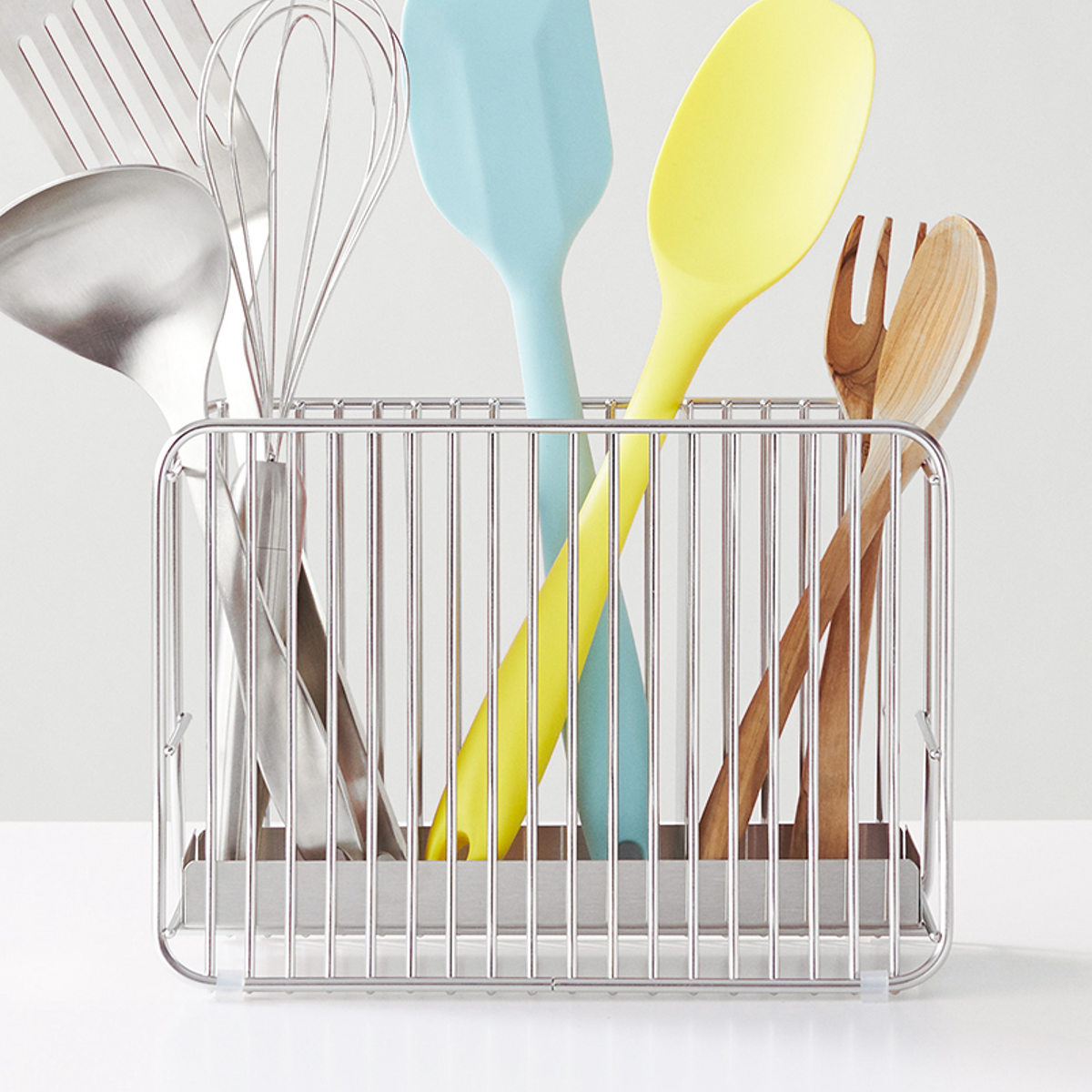 キッチン ツールスタンド L hanauta ハナウタ シルバー ( キッチンツールスタンド カトラリースタンド ステンレス 収納 キッチンツール立て 日本製 ラック 立てる キッチンツールホルダー サビにくい 丈夫 )