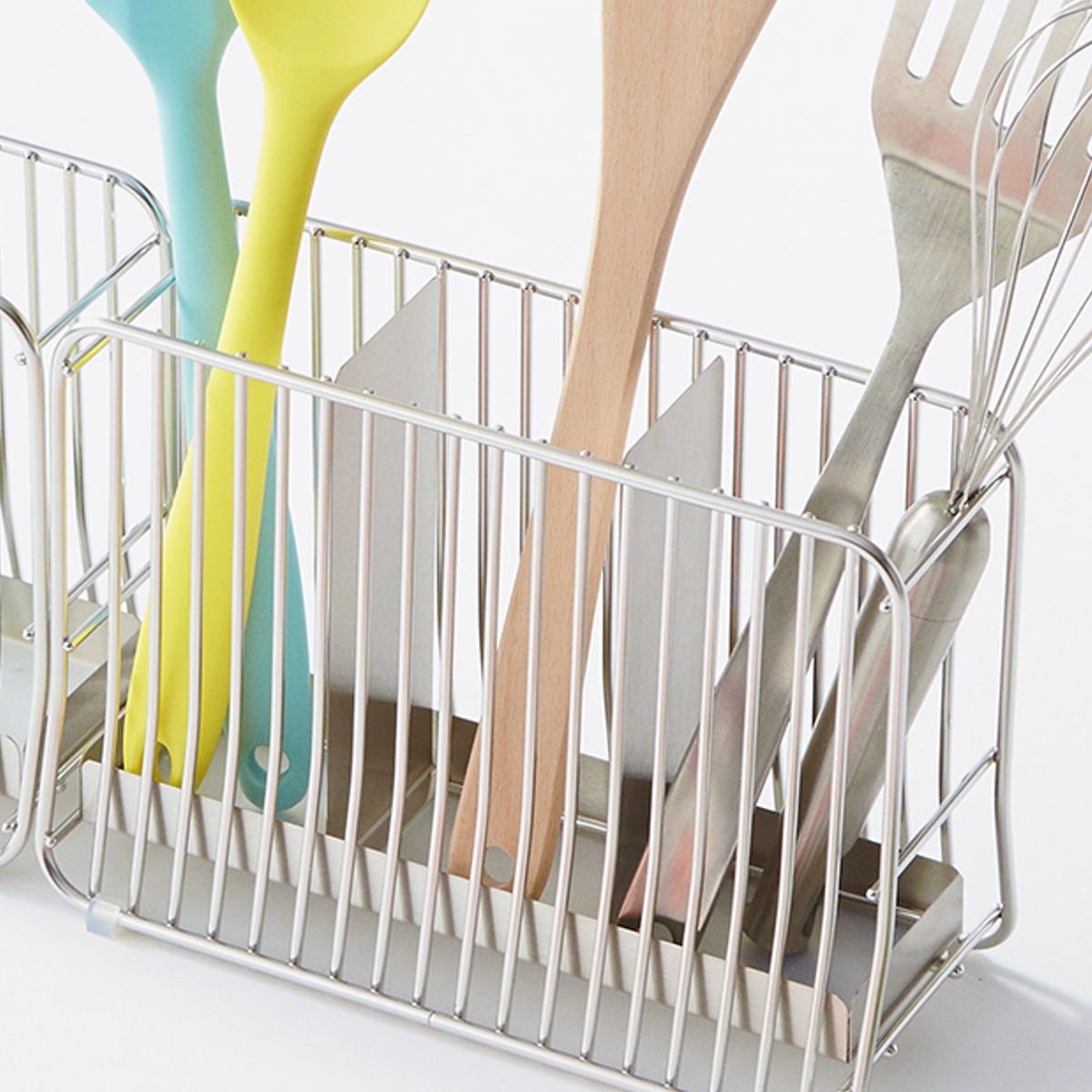 キッチン ツールスタンド L hanauta ハナウタ シルバー ( キッチンツールスタンド カトラリースタンド ステンレス 収納 キッチンツール立て 日本製 ラック 立てる キッチンツールホルダー サビにくい 丈夫 )