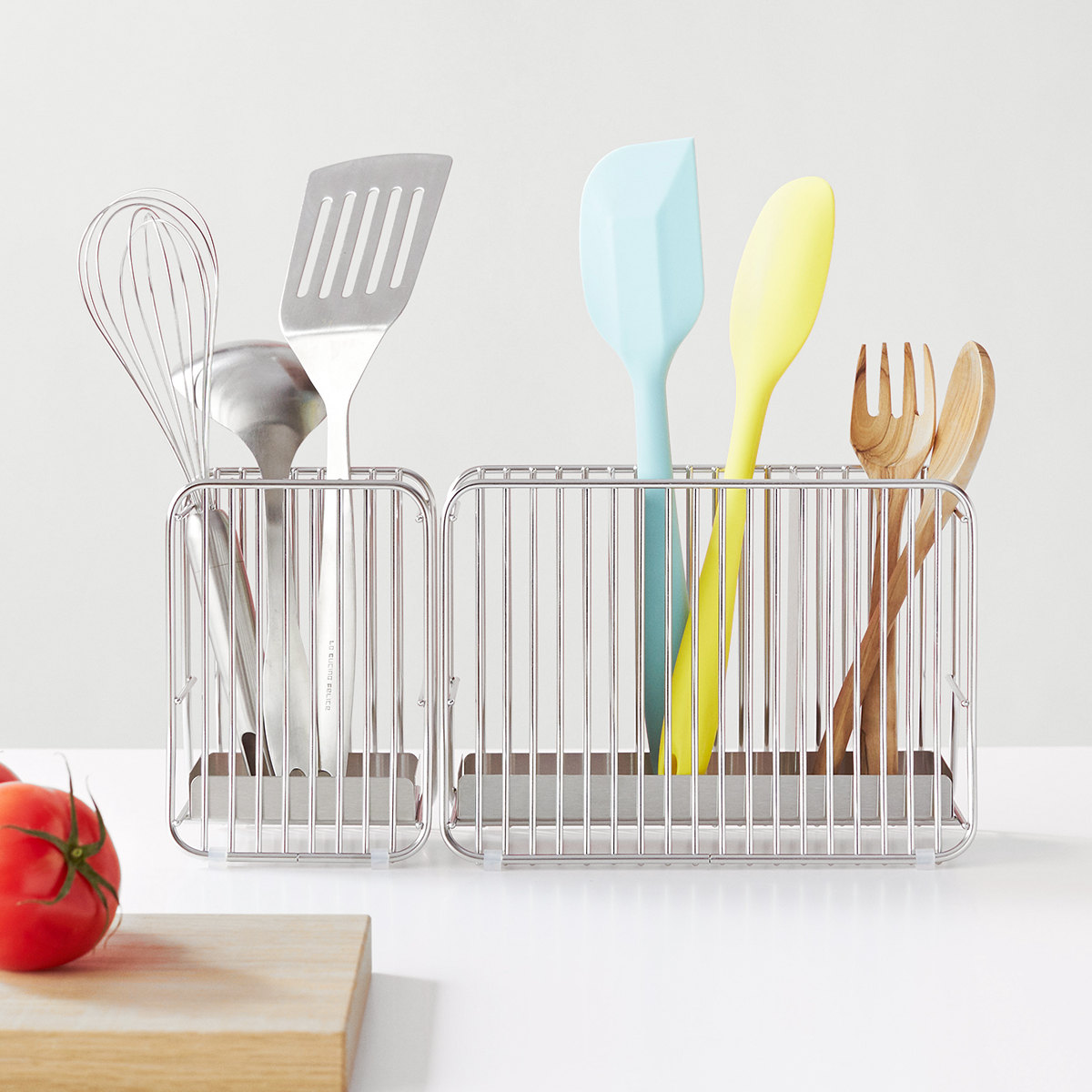 キッチン ツールスタンド L hanauta ハナウタ シルバー ( キッチンツールスタンド カトラリースタンド ステンレス 収納 キッチンツール立て 日本製 ラック 立てる キッチンツールホルダー サビにくい 丈夫 )