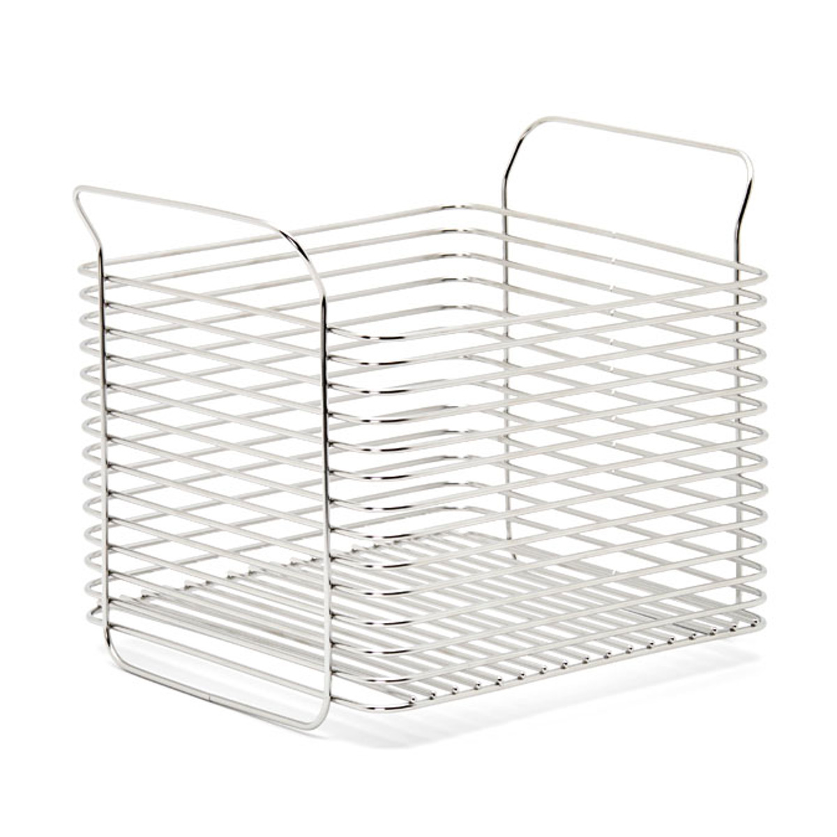 キッチンバスケット L hanauta ハナウタ シルバー ( ワイヤーバスケット ワイヤーラック 収納バスケット ステンレス 日本製 かご 深型 収納かご 小物入れ 収納ボックス 整理ボックス スタッキングバスケット )