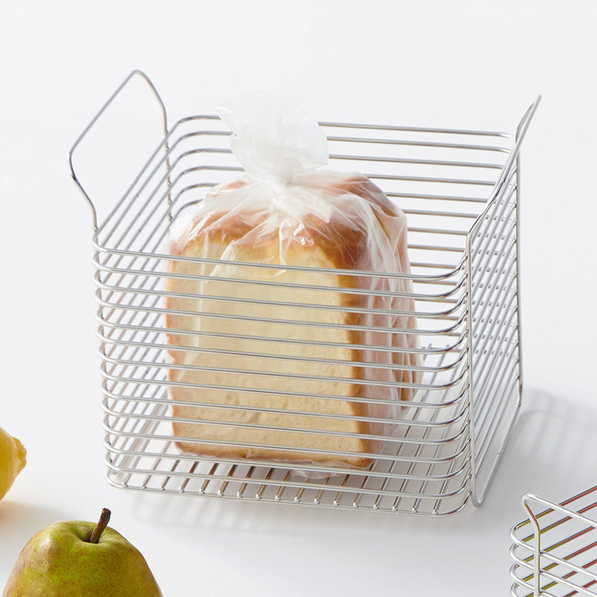キッチンバスケット L hanauta ハナウタ シルバー ( ワイヤーバスケット ワイヤーラック 収納バスケット ステンレス 日本製 かご 深型 収納かご 小物入れ 収納ボックス 整理ボックス スタッキングバスケット )