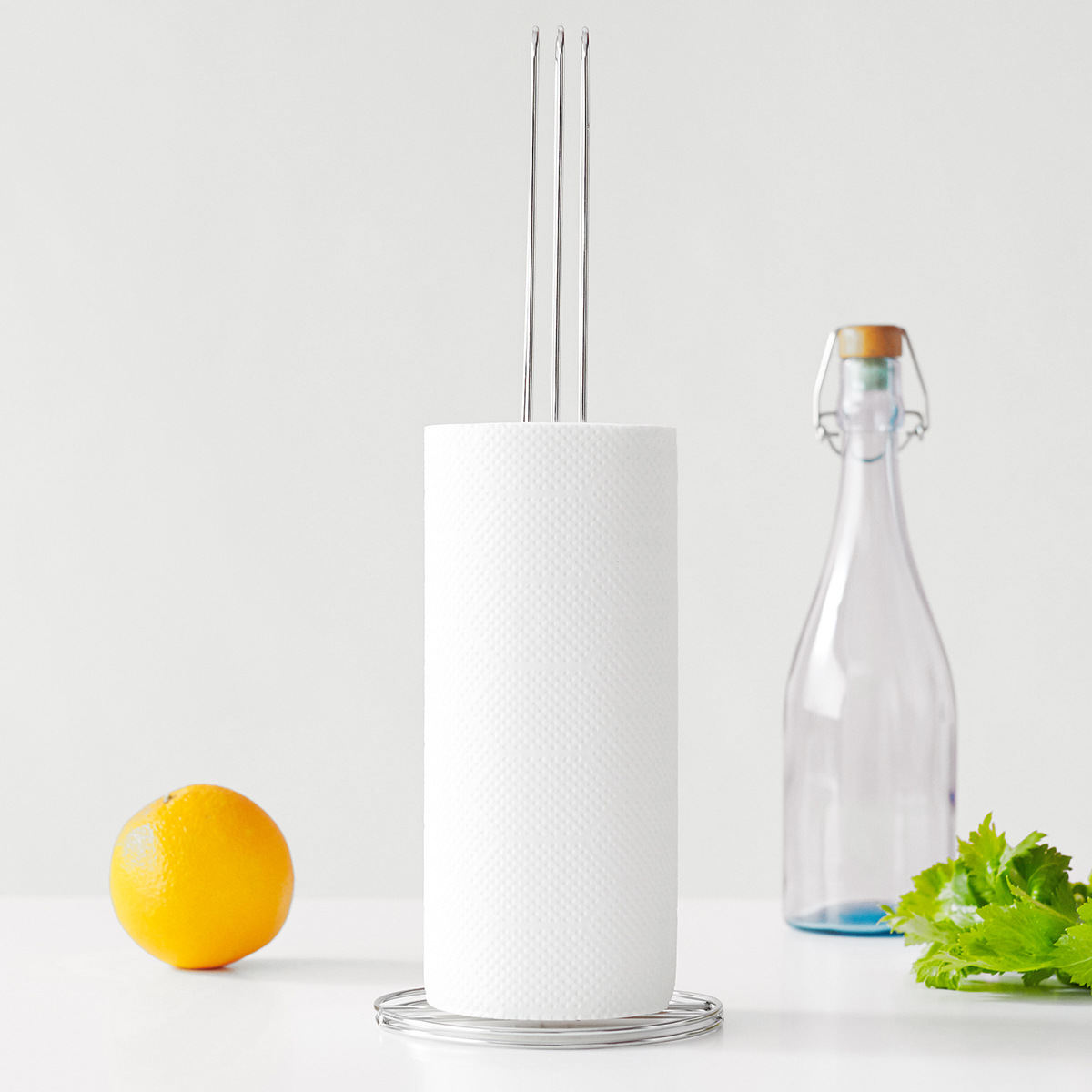 キッチンペーパーホルダー hanauta ハナウタ シルバー ( キッチンペーパースタンド ホルダー 縦置き ステンレス 日本製 ペーパースタンド ロールペーパー クッキングペーパー 収納 カット コンパクト )