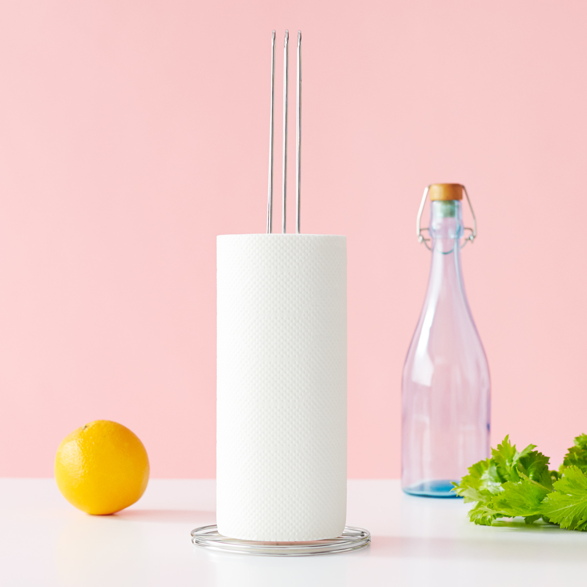 キッチンペーパーホルダー hanauta ハナウタ シルバー ( キッチンペーパースタンド ホルダー 縦置き ステンレス 日本製 ペーパースタンド ロールペーパー クッキングペーパー 収納 カット コンパクト )