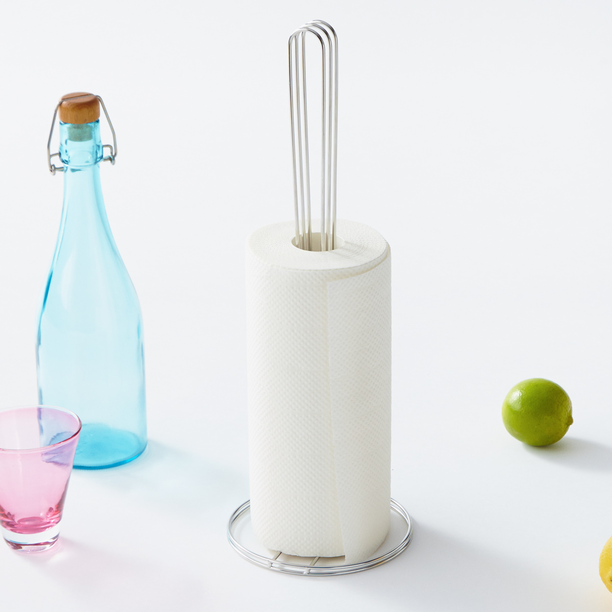 キッチンペーパーホルダー hanauta ハナウタ シルバー ( キッチンペーパースタンド ホルダー 縦置き ステンレス 日本製 ペーパースタンド ロールペーパー クッキングペーパー 収納 カット コンパクト )