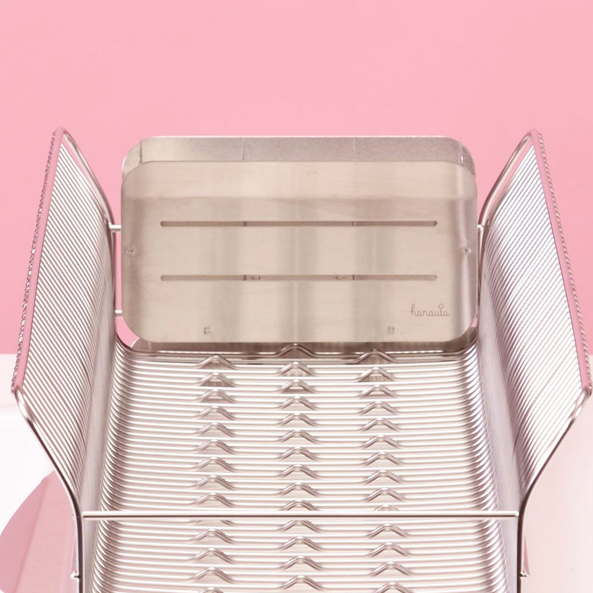 カトラリーポケット 水切りラック用 hanauta ハナウタ 箸立て ローズゴールド ( 水切り 水切りラック ステンレス コンパクト カトラリー ポケット 仕切り 箸 キッチンツール 小物入れ 立てる 乾燥 収納 )