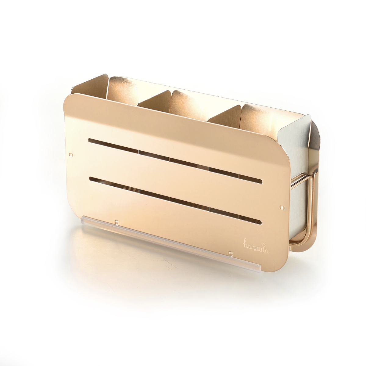 カトラリーポケット 水切りラック用 hanauta ハナウタ 箸立て ローズゴールド ( 水切り 水切りラック ステンレス コンパクト カトラリー ポケット 仕切り 箸 キッチンツール 小物入れ 立てる 乾燥 収納 )