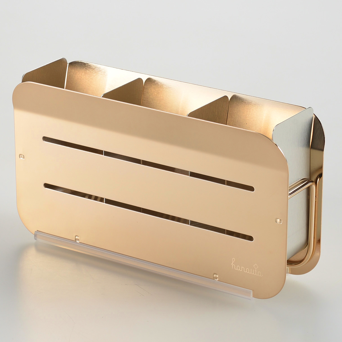 カトラリーポケット 水切りラック用 hanauta ハナウタ 箸立て ローズゴールド ( 水切り 水切りラック ステンレス コンパクト カトラリー ポケット 仕切り 箸 キッチンツール 小物入れ 立てる 乾燥 収納 )