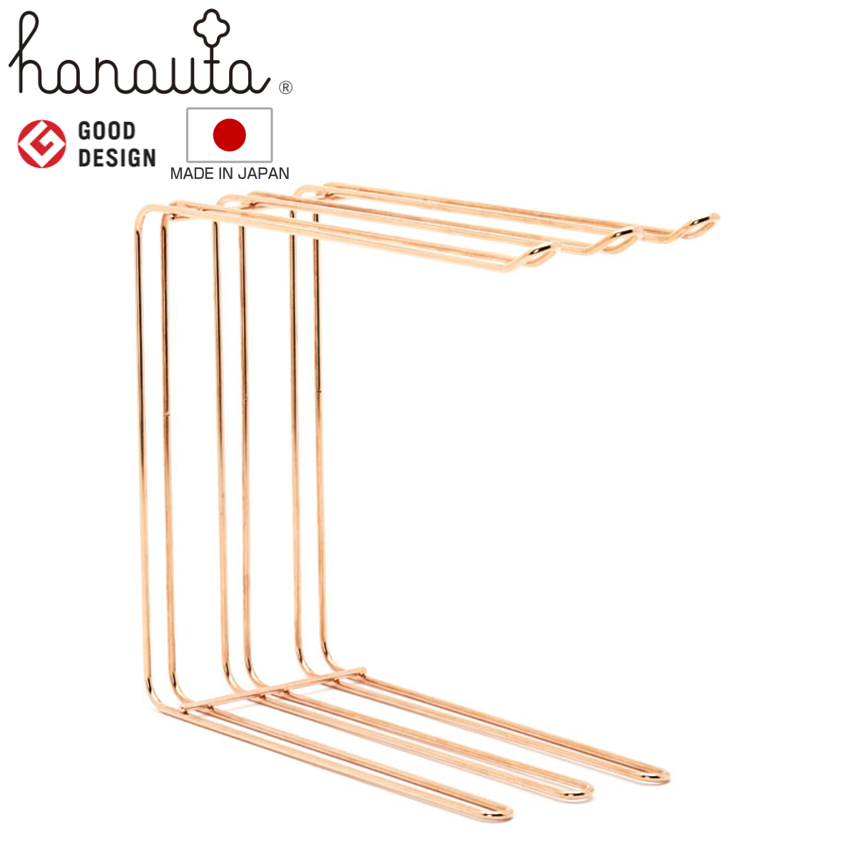 ふきん掛け キッチンハンガー hanauta ハナウタ ローズゴールド ( 布巾掛け ふきんスタンド ステンレス 日本製 コの字型 置き型 ふきんハンガー 乾燥 干す まな板 俎板スタンド ボトルスタンド ペットボトル )