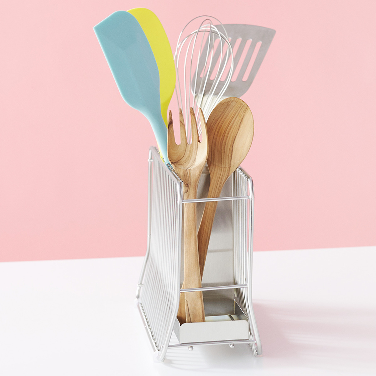 キッチン ツールスタンド L hanauta ハナウタ ローズゴールド ( キッチンツールスタンド カトラリースタンド ステンレス 収納 日本製 キッチンツール立て ラック 立てる キッチンツールホルダー サビにくい )