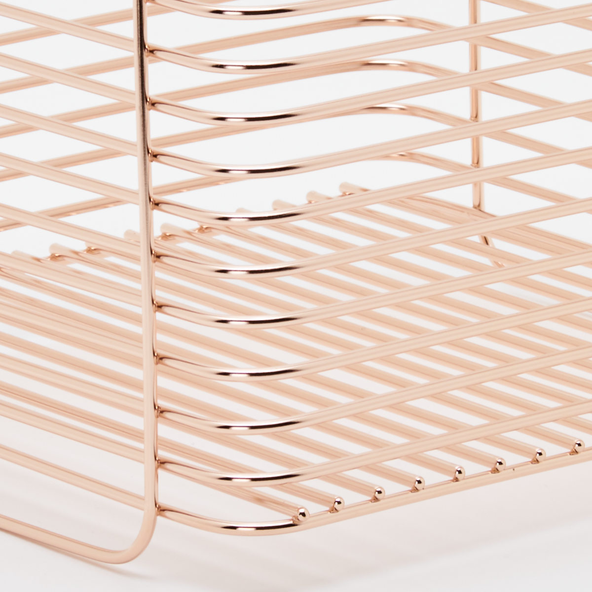 キッチンバスケット L hanauta ハナウタ ローズゴールド ( ワイヤーバスケット ワイヤーラック 収納バスケット ステンレス 日本製 かご 深型 収納かご 小物入れ 収納ボックス 整理ボックス キッチン 収納 )