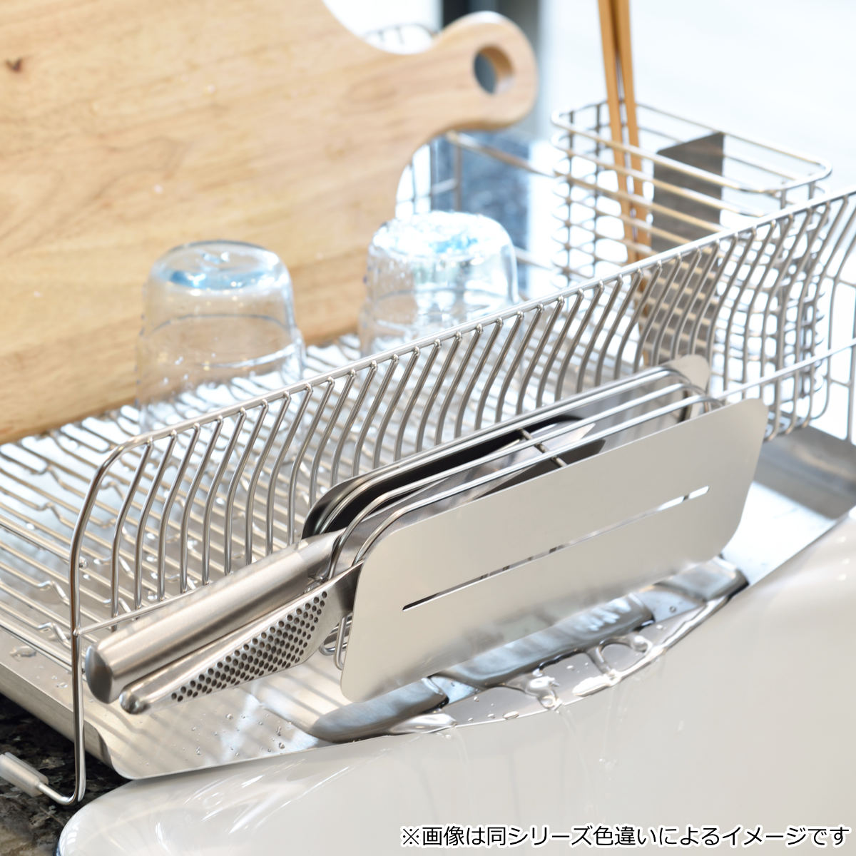 包丁スタンド hanauta ハナウタ 2本収納 ローズゴールド ( 包丁立て 包丁差し 包丁ホルダー 包丁入れ 横型 包丁収納 日本製 ほうちょう立て 包丁 ナイフスタンド スタンド 立て 置き 水切りラック キッチン )