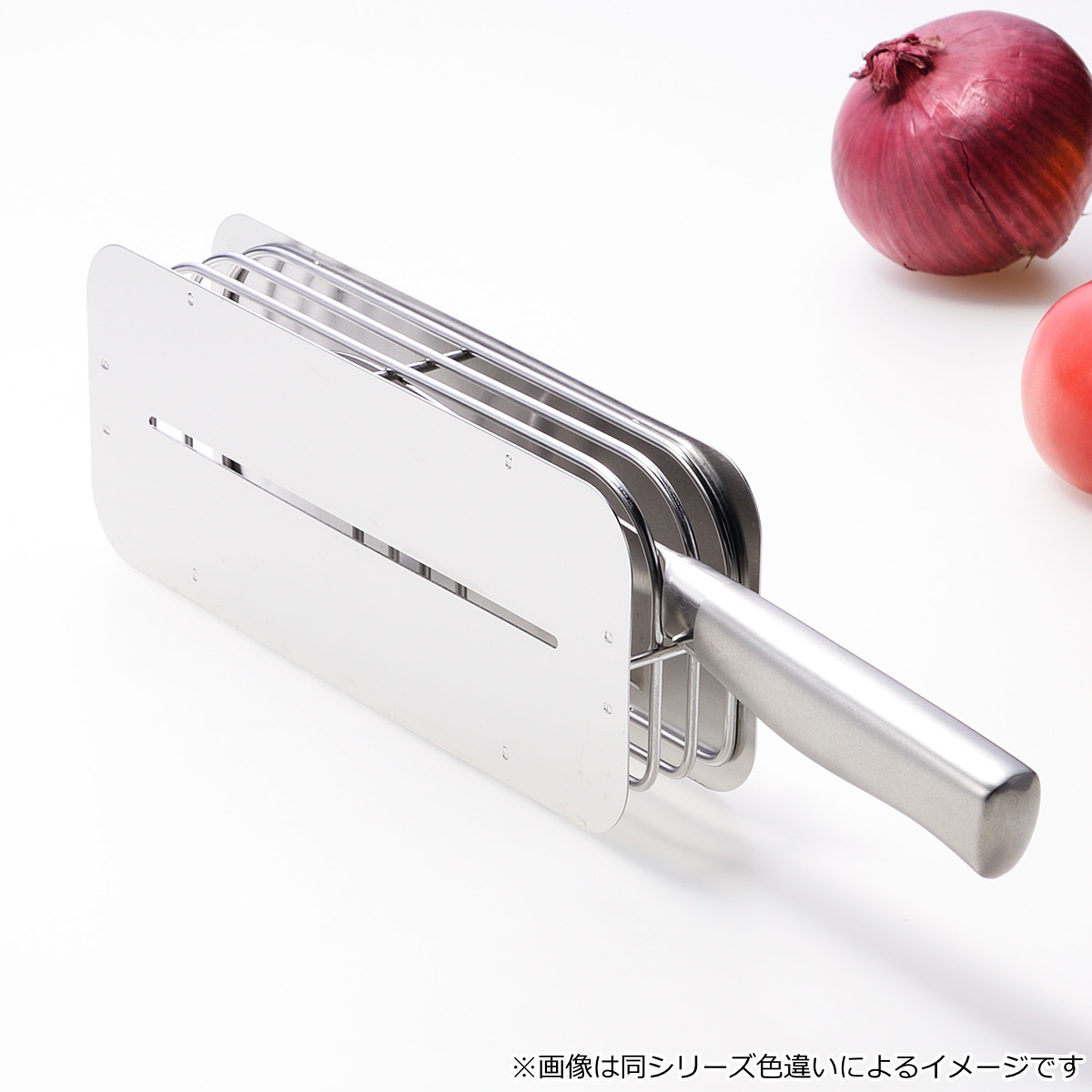 包丁スタンド hanauta ハナウタ 2本収納 ローズゴールド ( 包丁立て 包丁差し 包丁ホルダー 包丁入れ 横型 包丁収納 日本製 ほうちょう立て 包丁 ナイフスタンド スタンド 立て 置き 水切りラック キッチン )