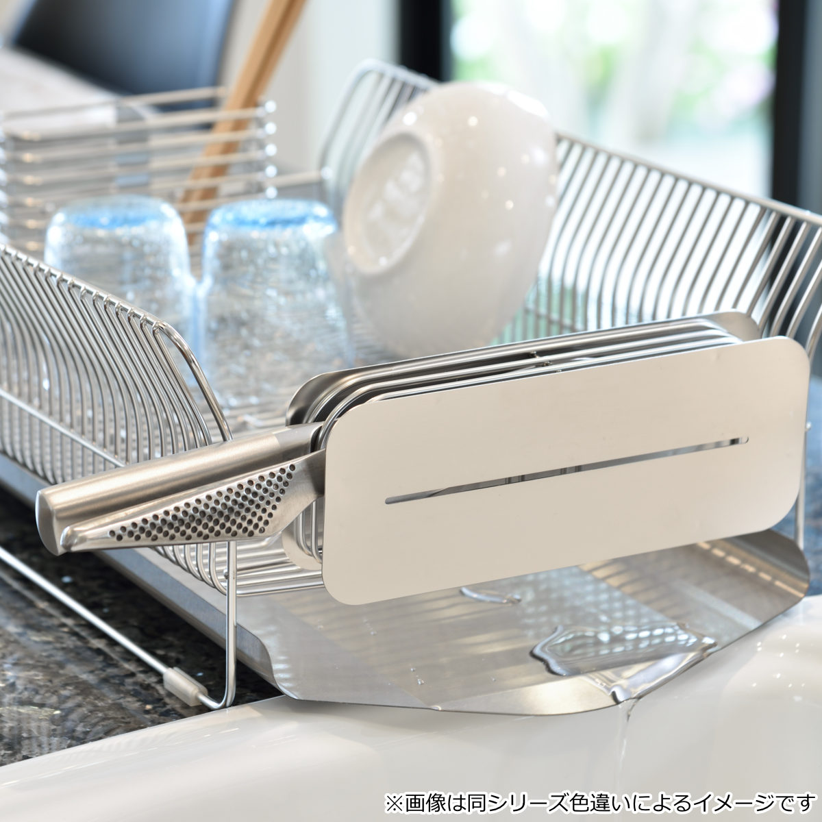 包丁スタンド hanauta ハナウタ 2本収納 ローズゴールド ( 包丁立て 包丁差し 包丁ホルダー 包丁入れ 横型 包丁収納 日本製 ほうちょう立て 包丁 ナイフスタンド スタンド 立て 置き 水切りラック キッチン )