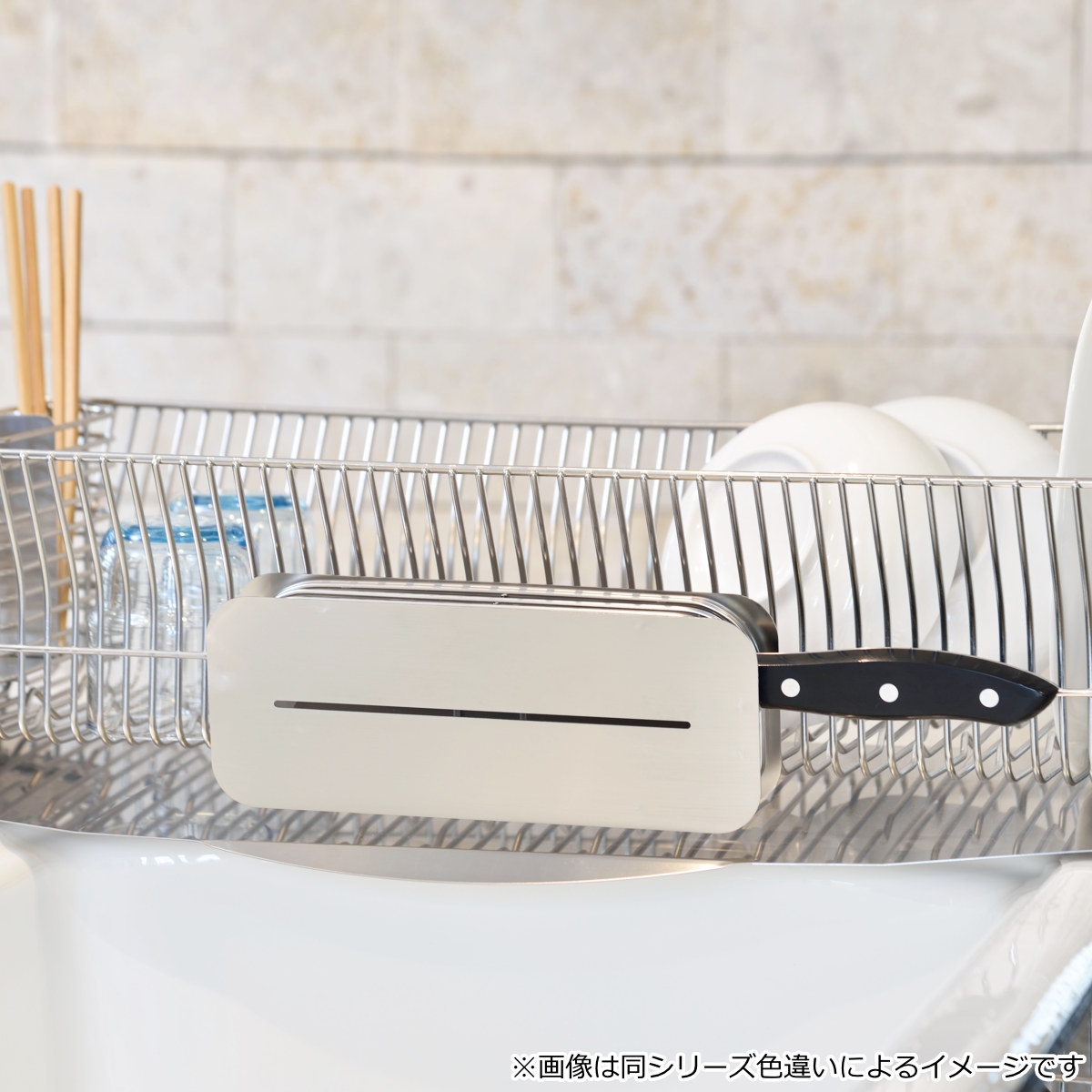 包丁スタンド hanauta ハナウタ 2本収納 ローズゴールド ( 包丁立て 包丁差し 包丁ホルダー 包丁入れ 横型 包丁収納 日本製 ほうちょう立て 包丁 ナイフスタンド スタンド 立て 置き 水切りラック キッチン )