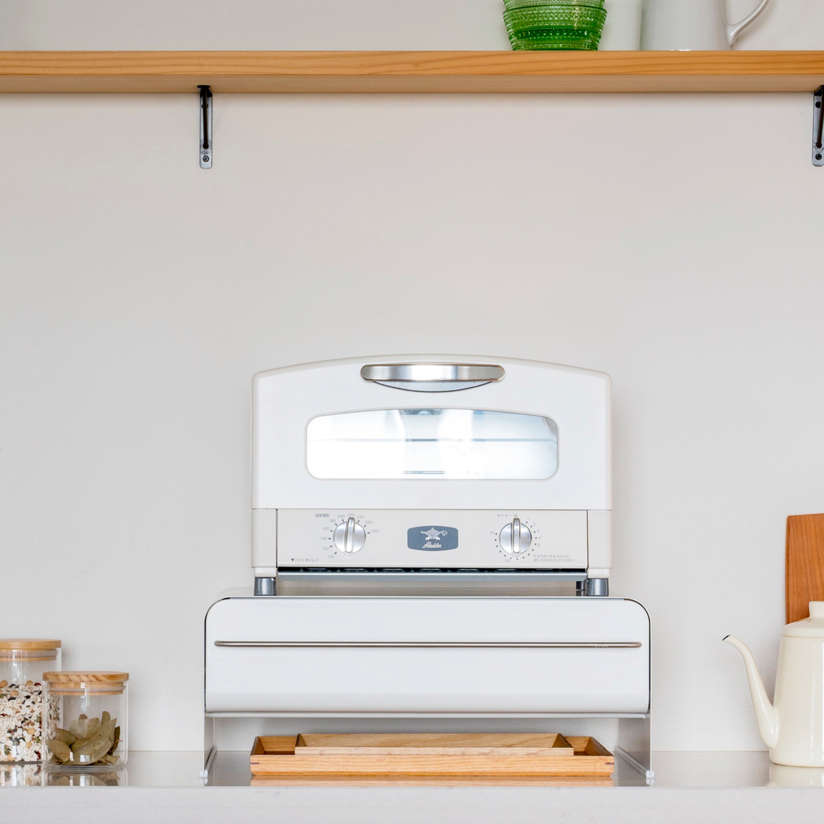 ビーワーススタイル UtaU ブレッドドロワー ロータイプ ( ウタウ ブレッドケース ロー 引き出し ブレッドボックス パンケース 収納ケース おしゃれ パン入れ 収納ラック 調味料ラック キッチン収納 大容量 ) 【ピュアホワイト】 ピュアホワイト