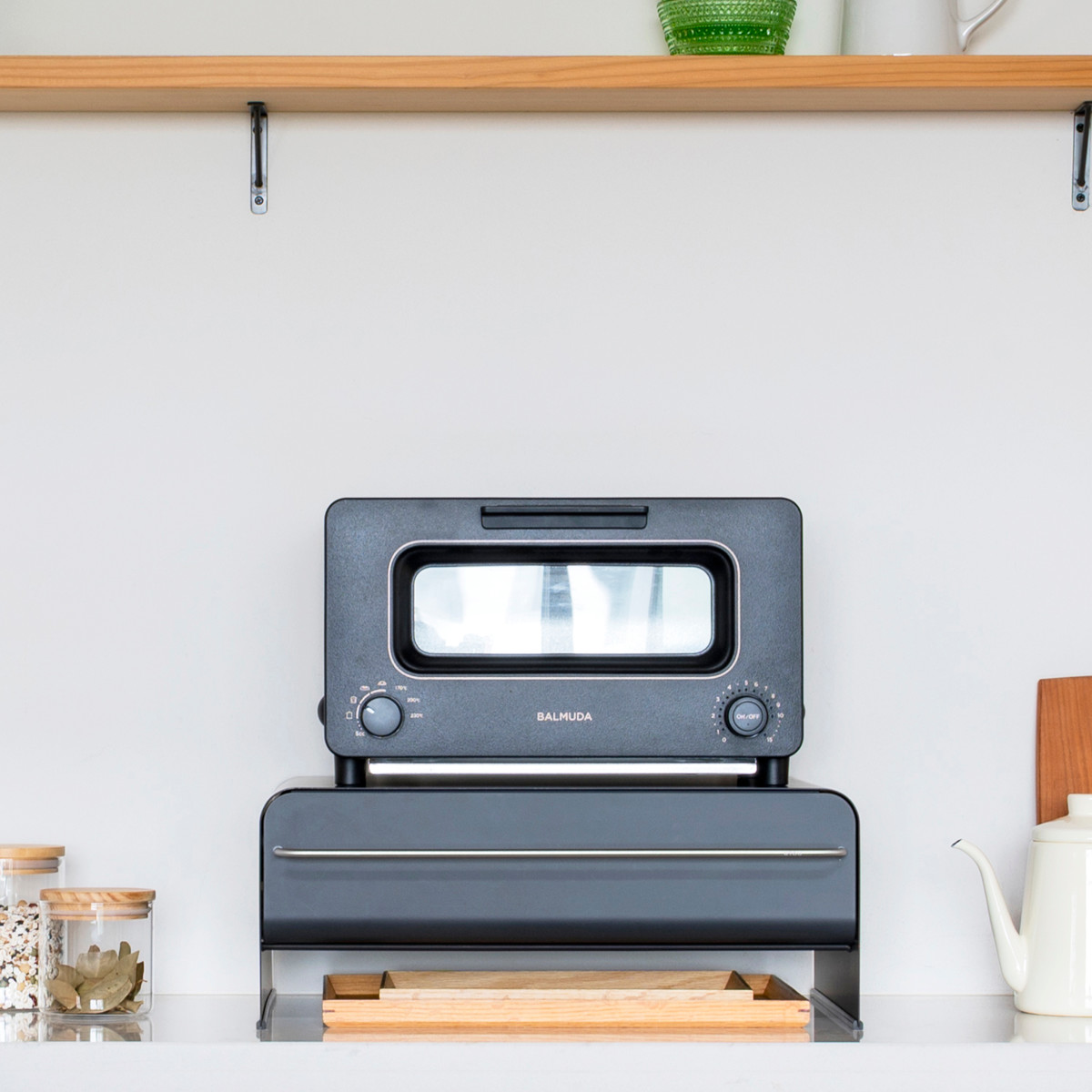 ビーワーススタイル UtaU ブレッドドロワー ロータイプ ( ウタウ ブレッドケース ロー 引き出し ブレッドボックス パンケース 収納ケース おしゃれ パン入れ 収納ラック 調味料ラック キッチン収納 大容量 ) 【ピュアホワイト】 ピュアホワイト